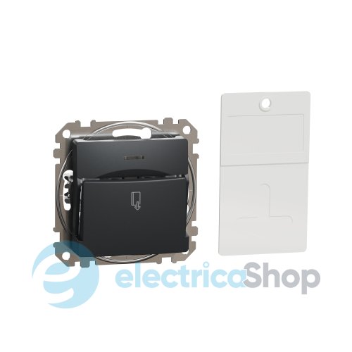 Карточный выключатель 10А, SE Sedna Design SDD114121 черный