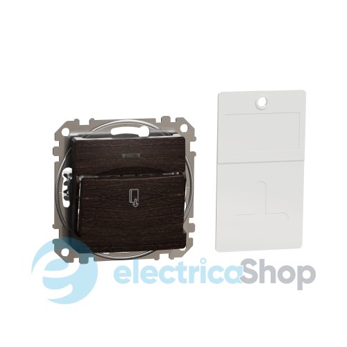 Вимикач 1картковий (готельний) для серії Sedna Elements Schneider Electric SDD181121 венге