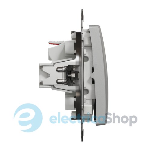 Кнопочный 2-кл выключатель 10A SE Sedna Design SDD113118 алюминий
