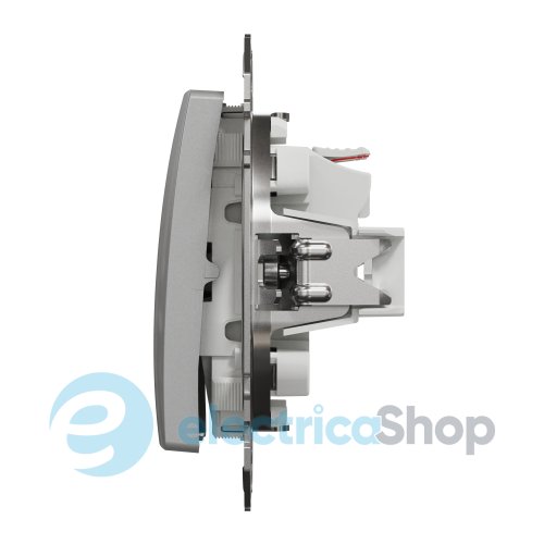 Кнопочный 2-кл выключатель 10A SE Sedna Design SDD113118 алюминий