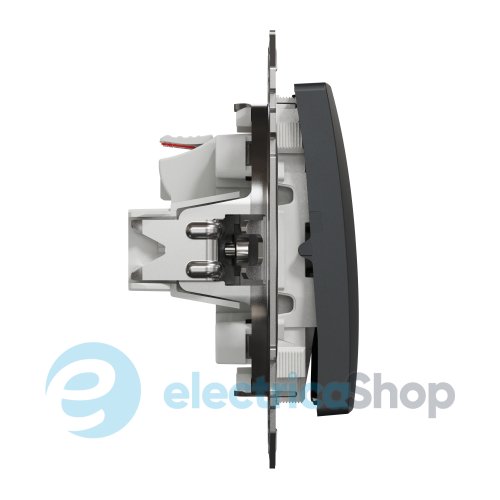 Кнопочный 2-кл выключатель 10A SE Sedna Design SDD114118 черный