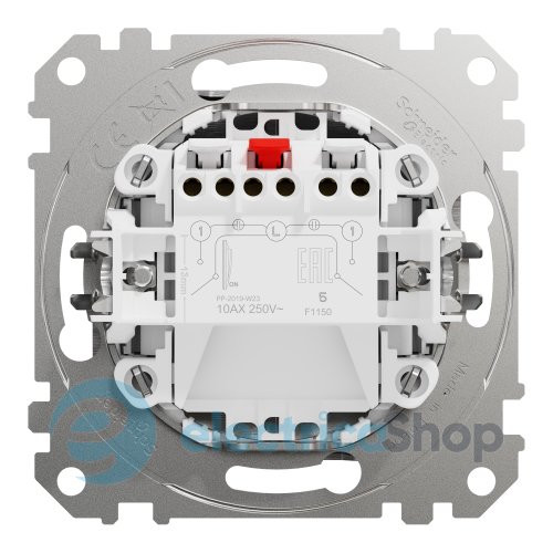 Вимикач кнопковий 2-кл. для серії Sedna Elements Schneider Electric SDD170118 алюміній матовий