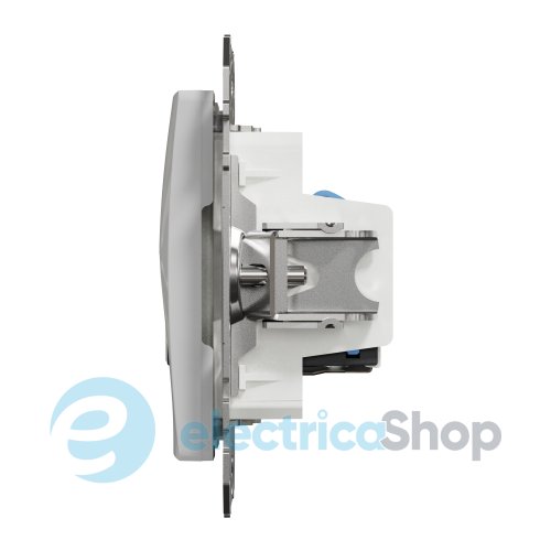 Розетка телекоммуникационная RJ45+RJ11 6UTP SE Sedna Design SDD113468 алюминий