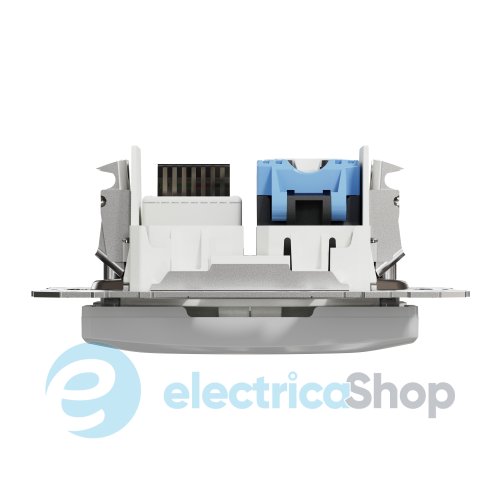 Розетка телекоммуникационная RJ45+RJ11 6UTP SE Sedna Design SDD113468 алюминий
