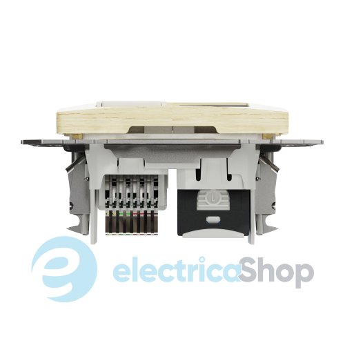 Розетка телекомунікаційна RJ45+RJ11 6UTP Sedna Elements SDD180468 береза
