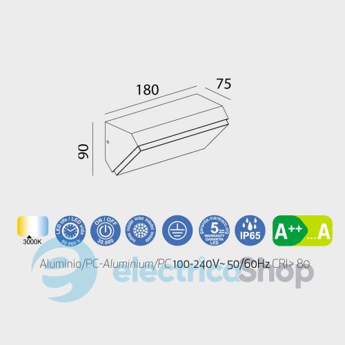 Уличный настенный светильник Mantra SOLDEN WALL LAMP OUTDOOR LED IP65 7071