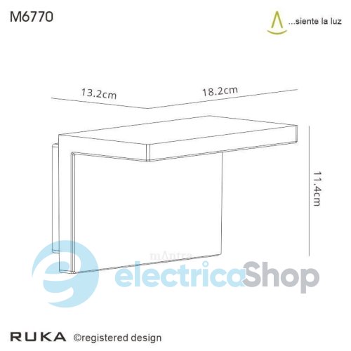Уличный настенный светильник Mantra RUKA WALL LAMP OUTDOOR LED 13W 3000K IP54 6770