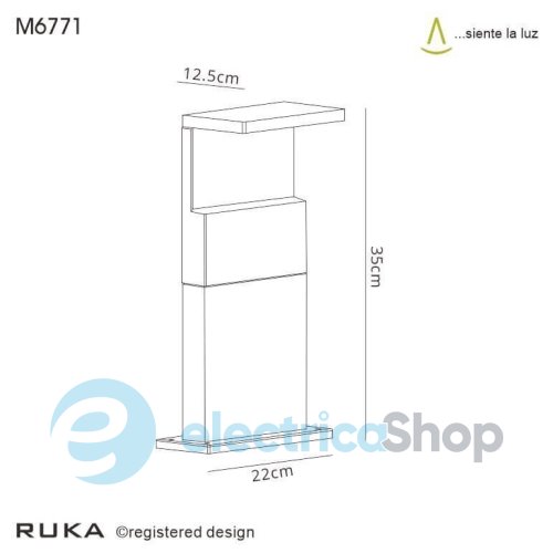 Парковий стовпчик Mantra RUKA OUTDOOR LED 13W 3000K IP54 6771