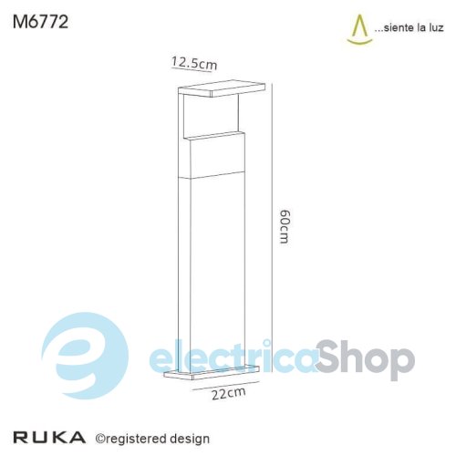 Парковый столбик Mantra RUKA BOLLARD OUTDOOR LED 13W 3000K IP54 6772