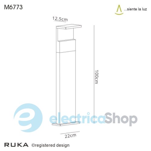 Парковый столбик Mantra RUKA BOLLARD OUTDOOR LED 13W 3000K IP54 6773