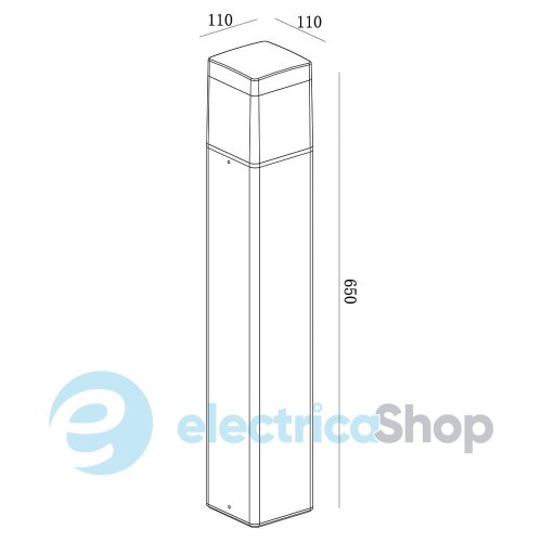 Парковий стовпчик Mantra CHICAGO BOLLARD OUTDOOR E27 IP65 8109