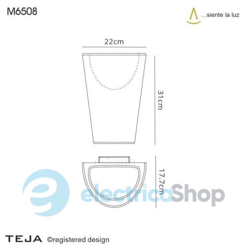 Уличный настенный светильник Mantra TEJA WALL LAMP OUTDOOR IP54 6508
