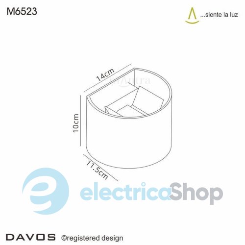 Уличный настенный светильник Mantra DAVOS WALL LAMP OUTDOOR LED 3000K IP54 6523