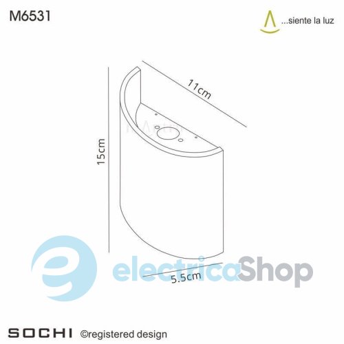 Уличный настенный светильник Mantra SOCHI WALL LAMP OUTDOOR LED IP54 6531