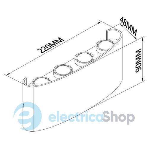 Уличный настенный светильник Mantra ARCS WALL LAMP OUTDOOR LED 8W 3000K IP54 7813