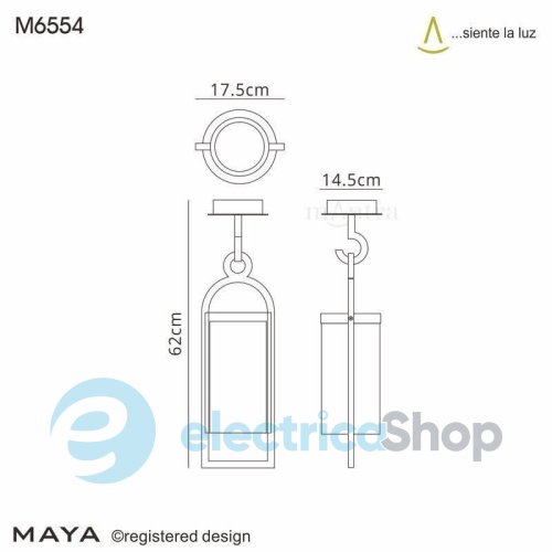 Вуличний підвісний світильник Mantra MAYA OUTDOOR IP54 6554