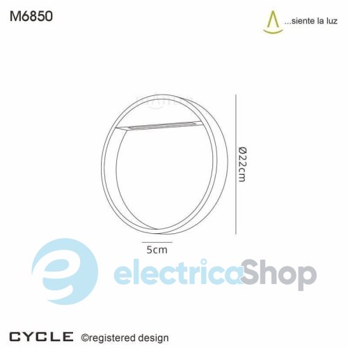 Вуличний настінний світильник Mantra CYCLE WALL LAMP OUTDOOR LED IP65 6850
