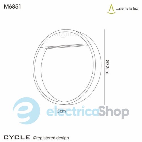 Уличный настенный светильник Mantra CYCLE WALL LAMP OUTDOOR LED IP65 6851
