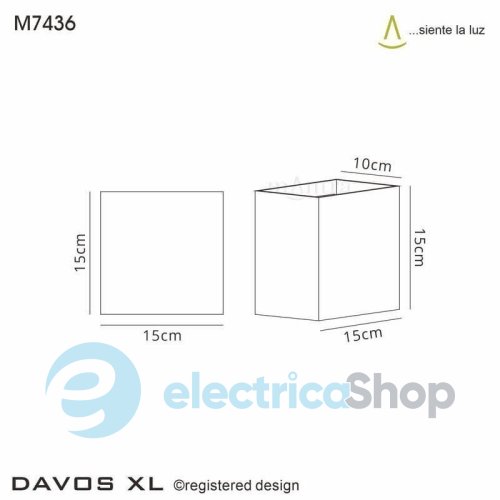 Уличный настенный светильник Mantra DAVOS XL WALL LAMP OUTDOOR LED 3000K IP65 7436