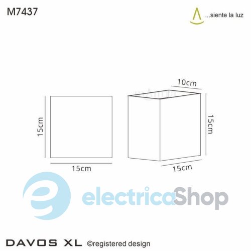 Уличный настенный светильник Mantra DAVOS XL WALL LAMP OUTDOOR LED 3000K IP65 7437