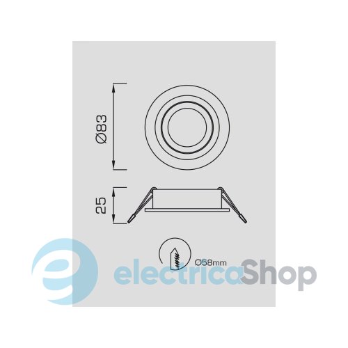 Точечный светильник Mantra ATLANTIS SPOT RECESSED IP54 6405