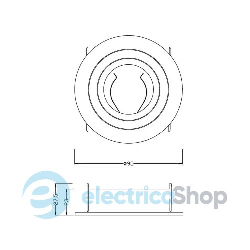 Точечный светильник Mantra BASICO GU10 SPOT RECESSED 1 LIGHT 7743
