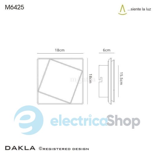 Настінний світильник Mantra DAKLA LED 12W 3000K WALL LAMP 6425