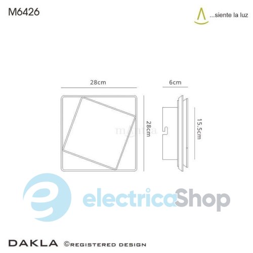 Настенный светильник Mantra DAKLA LED 18W 3000K WALL LAMP 6428