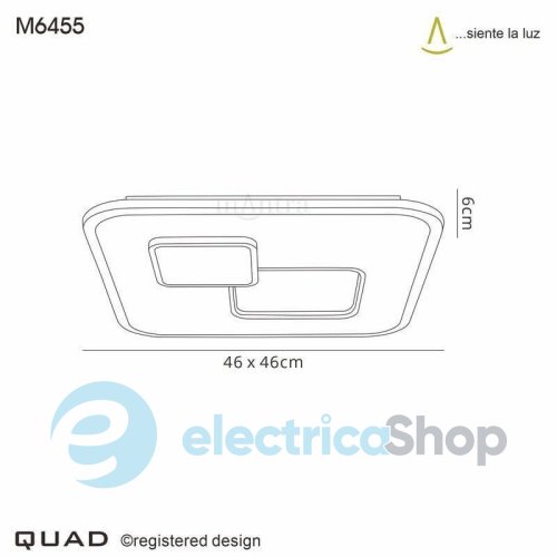 Потолочный светильник Mantra QUAD LED CEILING SQUARE 6455 с пультом ДУ