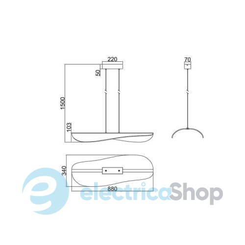 Підвісний світильник Mantra BIANCA LED PENDANT 50W 3000K 7765
