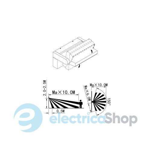Вуличний світильник Ideal Lux Swipe AP Sensor 287737