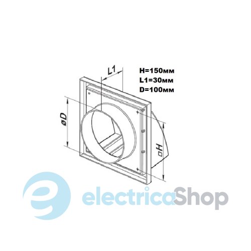 Решітка вентиляційна 125 AirRoxy 02-502GR, графіт