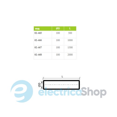 Воздуховод 1 м AirRoxy 125 мм, 02-478