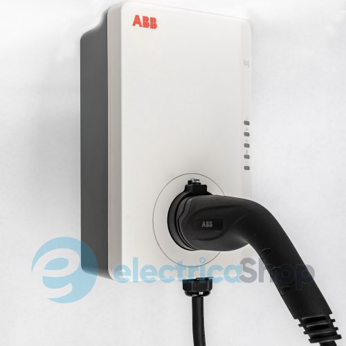 Зарядні пристрої для електромобілів Terra AC Wallbox розетка Тип 2, 3Ф/32A/22кВ з RFID і 4G кабель 5м. ABB 6AGC082157