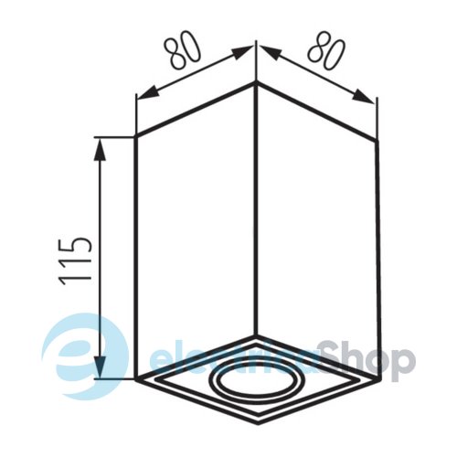 Накладний точковий світильник Kanlux Gord XS DLP-50-B (25476)