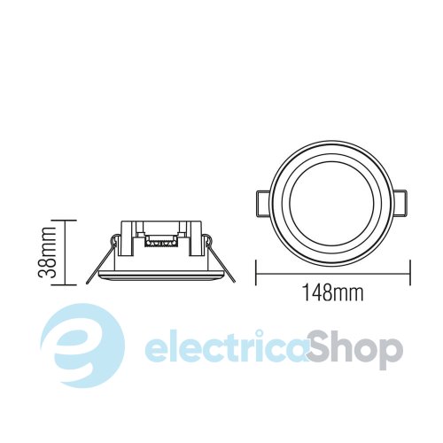 Вбудований світлодіодний світильник PARKER-12 12W 4200K Horoz Electric 016-071-0012-020