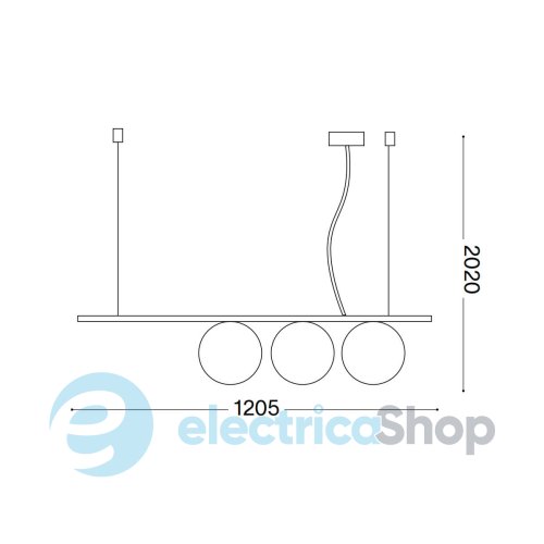 Підвісний світильник Ideal Lux PERLINE SP3 307008