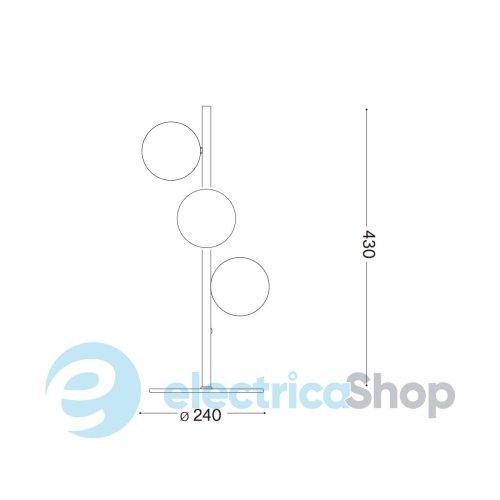 Настольная лампа Ideal Lux PERLAGE TL3 292472