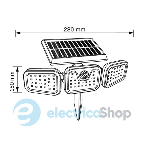 Прожектор із датчиком руху та сутінок LED TRIO Goldlux 323125