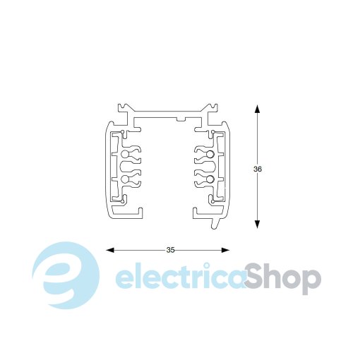 Шинопровід Ideal Lux LINK TRIMLESS Profile 3М 3 фази BK 188003