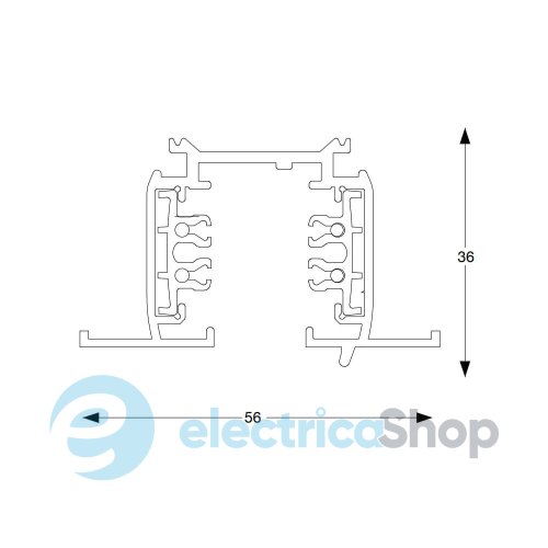 Шинопровод Ideal Lux LINK TRIM Profile 2М 3 фазы WH 188010