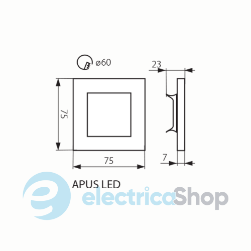 Світильник Kanlux 27379 Apus LED PIR  NW 3000K з датчиком руху та датчиком світла