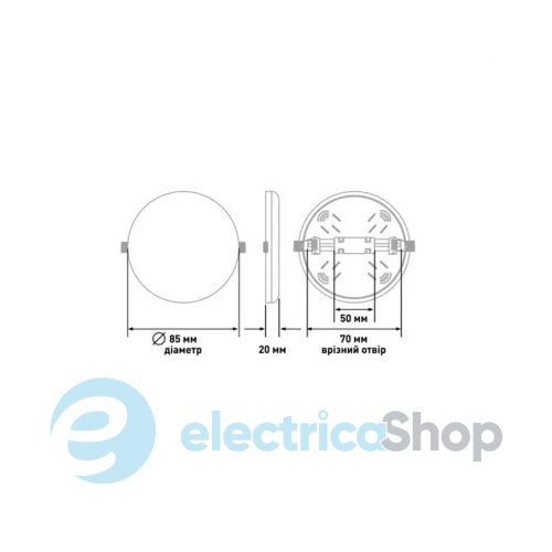 Точковий врізний-накладний SP 2в1 MAXUS Global 9W 4100K IP20 (1-GSP-0941-RS)