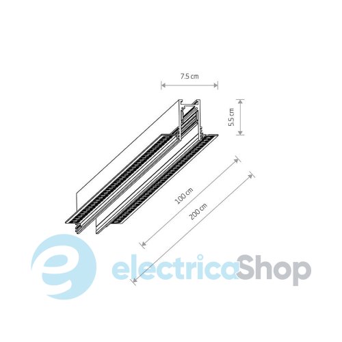 Магнитный шинопровод врезной Nowodvorski LVM RECESSED TRACK 2M 10157