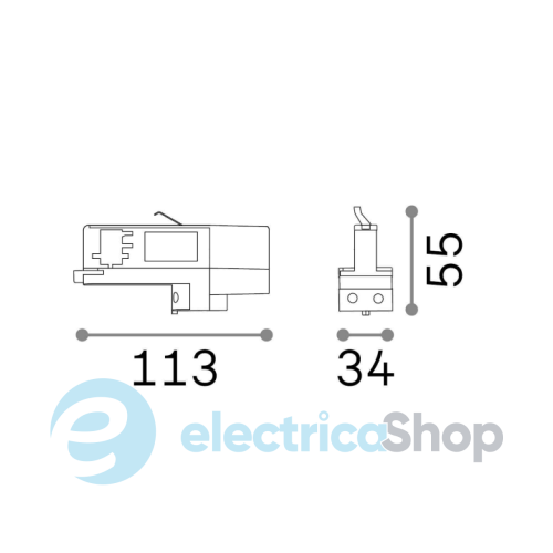 Адаптер для 3-фазного трекового светильника Ideal Lux LINK Track Adaptor DALI WH 246505