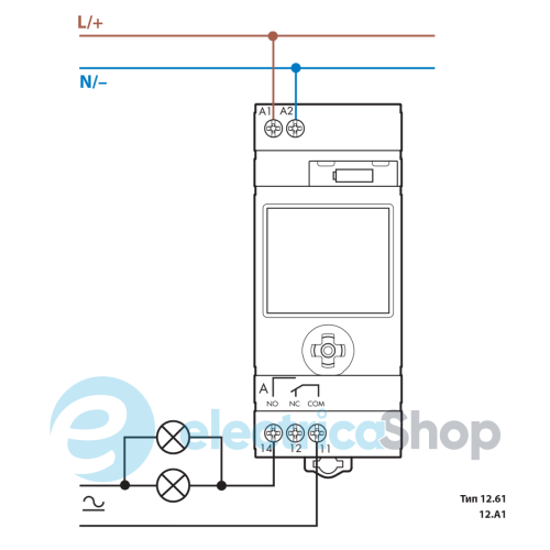 Цифрове тижневе реле часу 1ПК 16А/230V NFC Finder 12.61.8.230.0000
