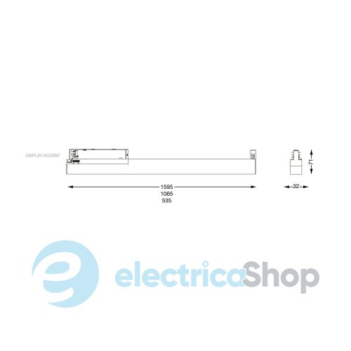 Трековий світильник Ideal Lux DISPLAY ACCENT D0535 3000K Track 283609