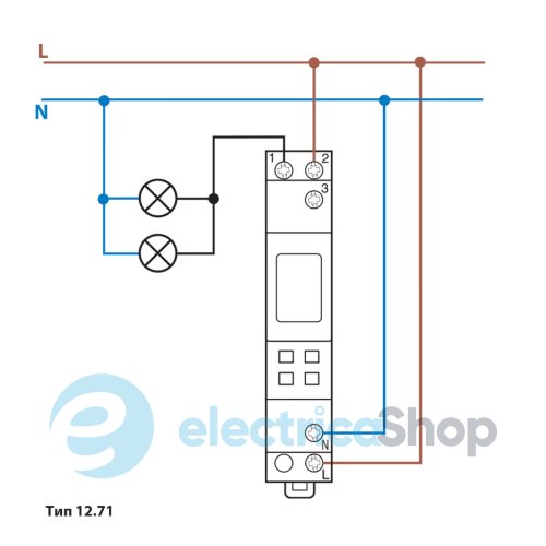 Цифрове тижневе реле часу 1ПК 16А/24V AC/DC Finder 12.71.0.024.0000