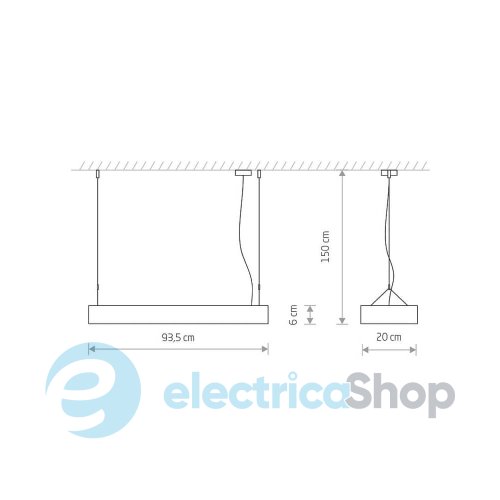 Підвісний світильник Nowodvorski 7545 Soft led T8LED 3000K 4600Lm