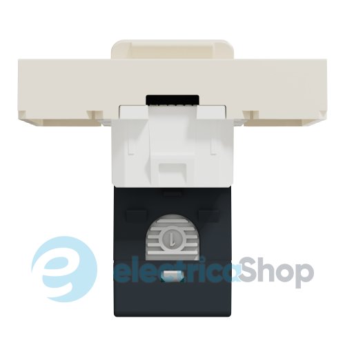 Розетка комп'ютерна, RJ45, одиночна, кат. 6 UTP, Unica New бежевий